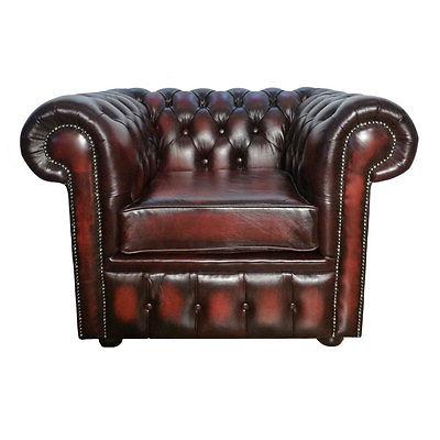 poltrona 100 percent vera pelle rosso antico