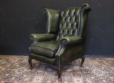 poltrona chester queen anne originale uk pelle