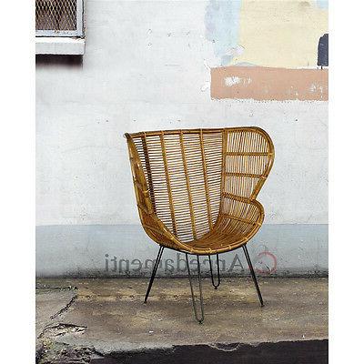 poltrona design rattan vimini etnico poltroncina da