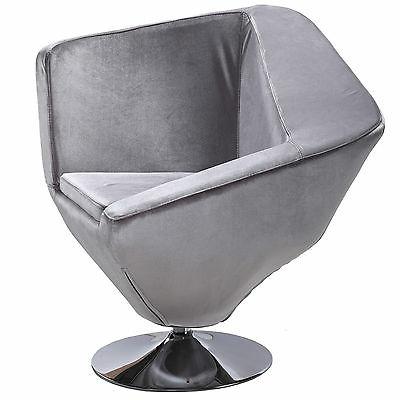 poltrona di design tessuto lucido grigio in