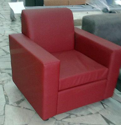 poltrona divano 1 posto divanetto tessuto ecopelle