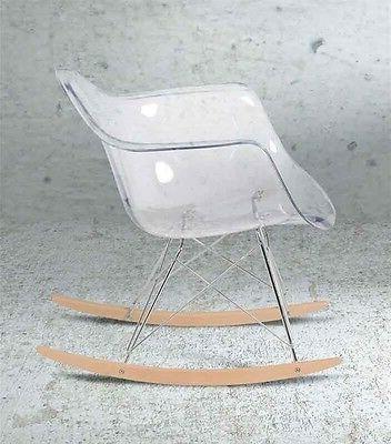 poltrona dondolo trasparente plexiglass acrilico metacrilact