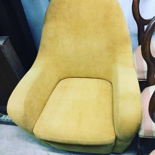 poltrona girevole design imbottita rivestita in velluto