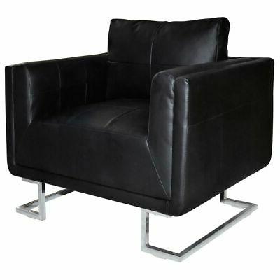 poltrona in cuoio nero di alta qualita