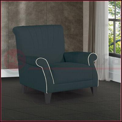 poltrona in velluto blu vintage poltroncina imbottita