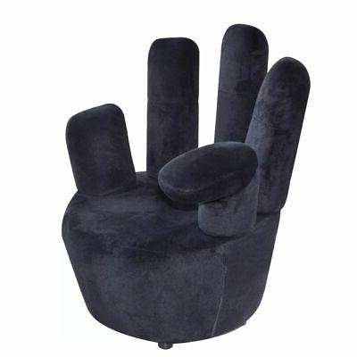 poltrona in velluto nero a forma di