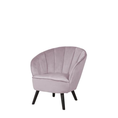 poltrona in velluto rosa dala
