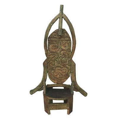 poltrona legno massello orientale etnica trono 100x40h180