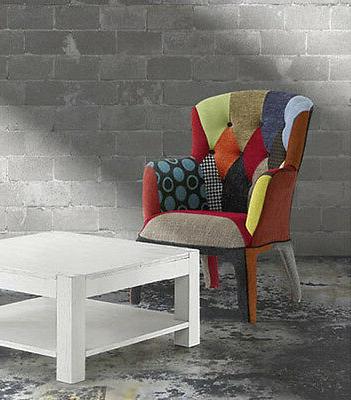 poltrona moderna 653 in tessuto colorata sedia