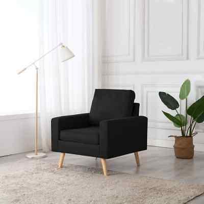 poltrona nera in tessuto poltroncina divano singolo