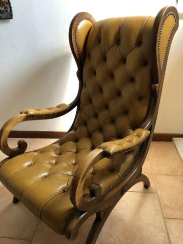 poltrona pelle vintage ristrutturata
