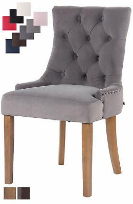 poltrona pranzo aberdeen velluto legno caucciu chesterfield