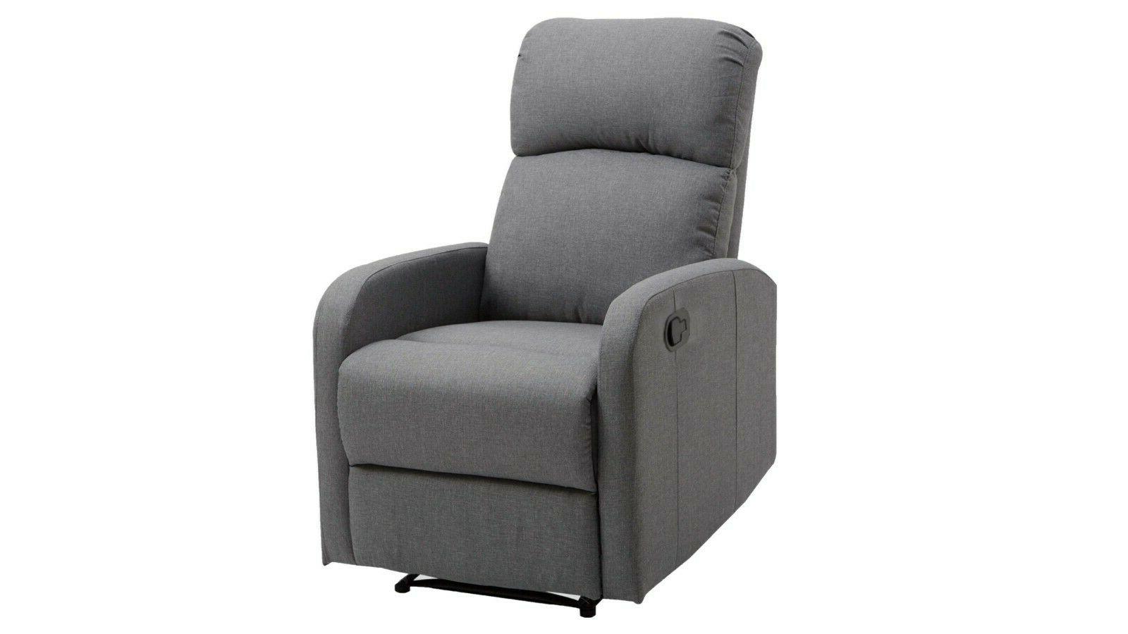 poltrona recliner manuale stoffa poggiapiedi imbottita confo