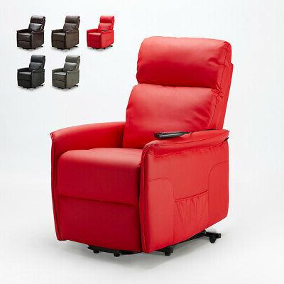 poltrona relax elettrica con sistema alzapersona similpelle