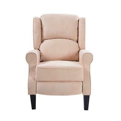 poltrona relax massaggiante in velluto beige