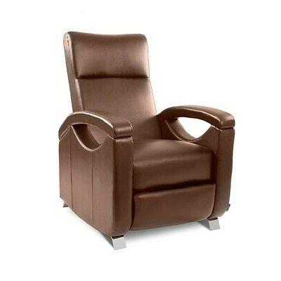 poltrona relax massaggiante push back marrone 6027