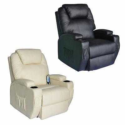 poltrona relax massaggio girevole in simipelle