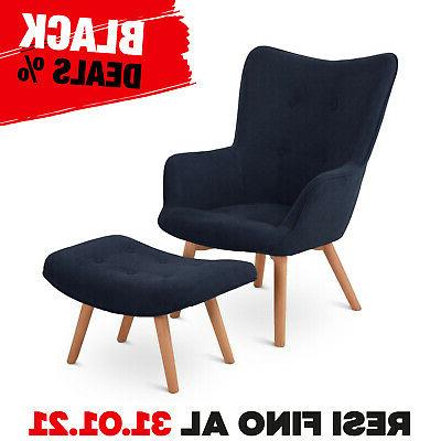 poltrona relax vintage sedia imbottita poggiapiedi arredamen