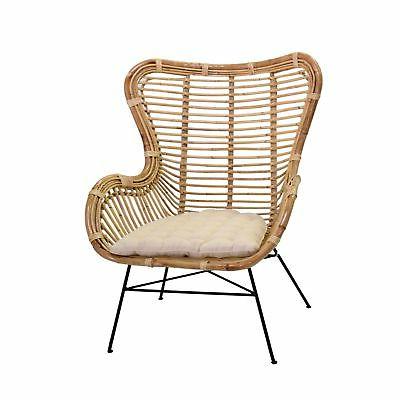 poltrona retro rattan vimini naturale design vintage
