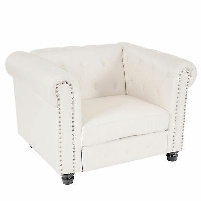 poltrona stile vittoriano chesterfield ecopelle bianco piedi