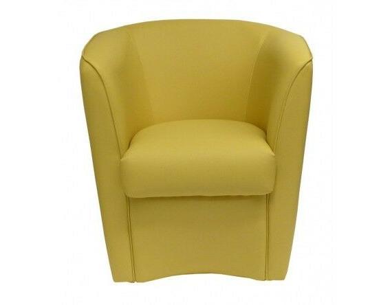 poltrona vanessa in ecopelle giallo ocra