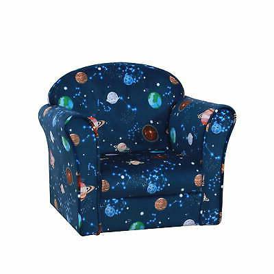 poltroncina mini per bambini con pianeti blu