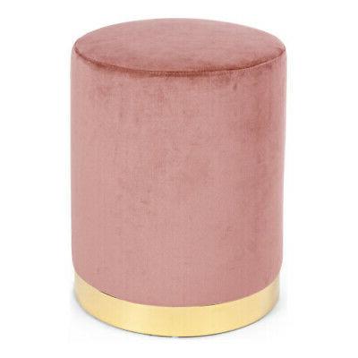pouf in velluto colore rosa antico con