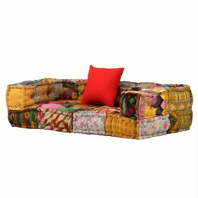 pouf modulare a 2 posti con braccioli