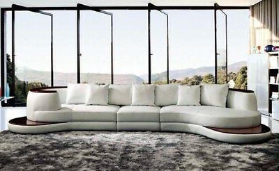rundsofa designer divano ad angolo imbottitura pelle