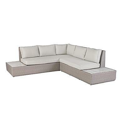 salotto da esterno giardino in poly rattan