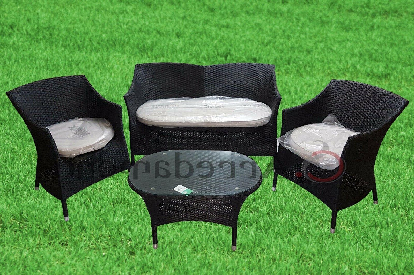 salotto da esterno giardino poly rattan alluminio