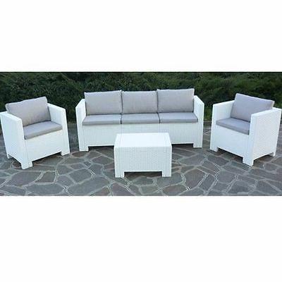 salotto da esterno giardino rattan set colorado