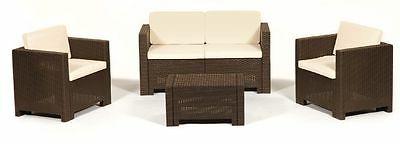 salotto da esterno giardino rattan set rattan