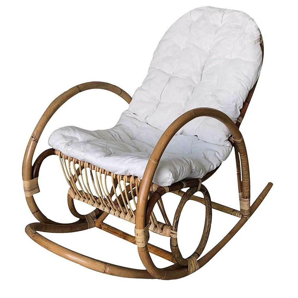 sedia a dondolo poltrona vimini big rocking