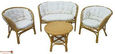 set completo salotto in vimini bambu e