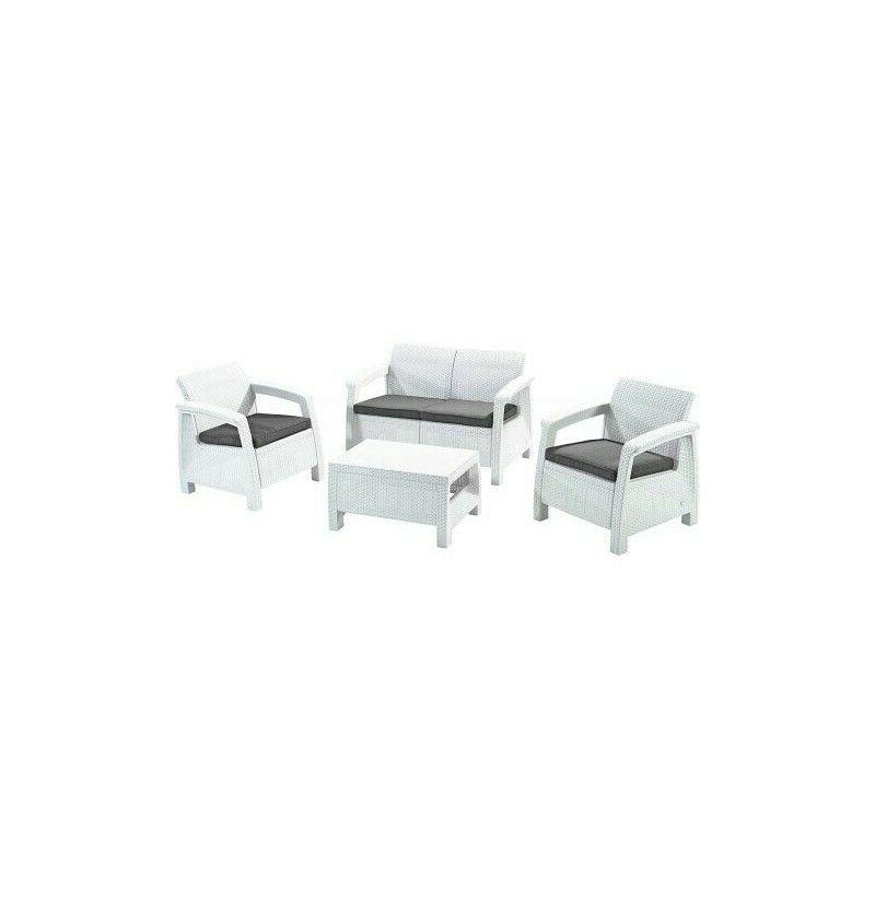 set da giardino corfu lounge set bianco