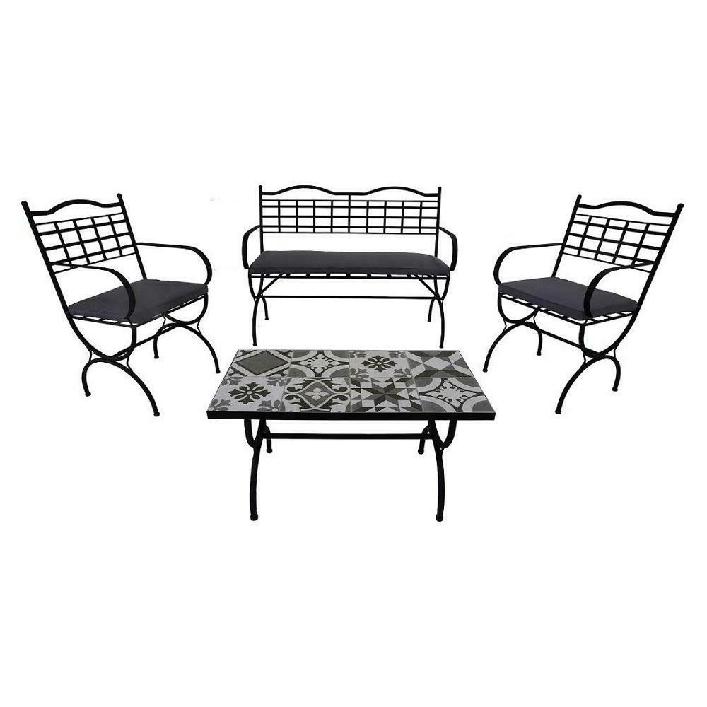 set da giardino pompei divano 2 posti