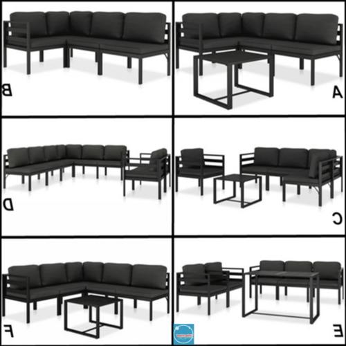 set di divani da giardino esterni con