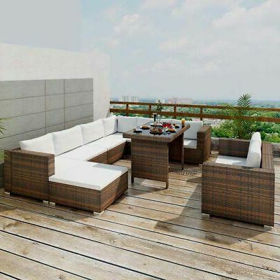 set divani da giardino 10 pz con