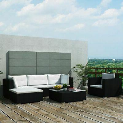 set divani da giardino poly rattan per