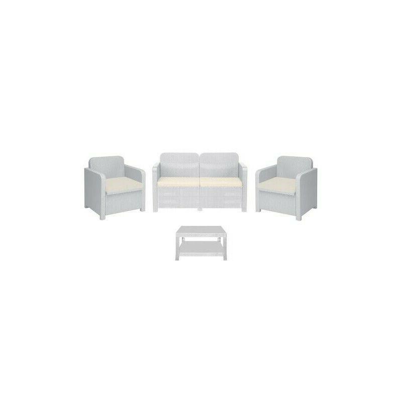 set giardiano rattan light club bianco salotti