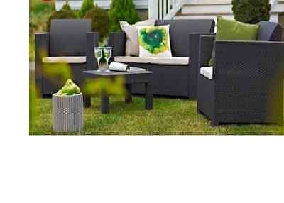 set salottino da giardino in resina divano