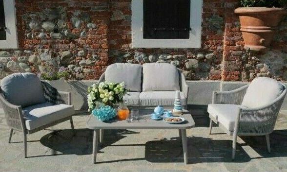 set salotto da giardino alluminio divano 2