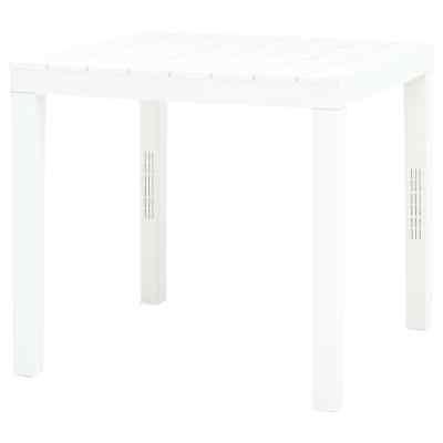 tavolo da giardino bianco 78x78x72 cm in
