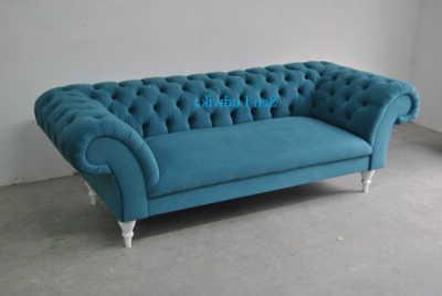 tessuto 3 posti blu design divano imbottitura