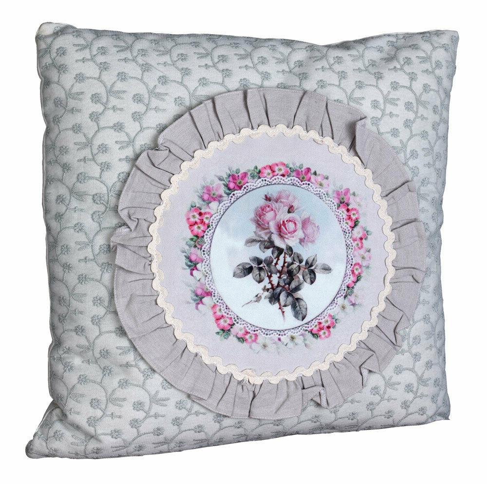 vintage cuscino shabby chic rose decorativo incl