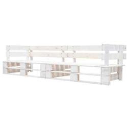 A Pallet Giardino A 2 Posti Bianco Sofa Esterni