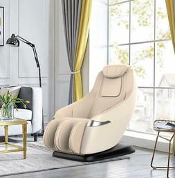 Lusso Sedia Massaggio Shiatsu Pelle Beige Con Rullo Riscalda