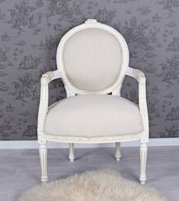 Medaglione Poltrona Bianco Braccioli Shabby Chic Sfarzosa An