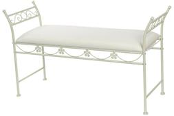 Panchina Da Giardino CLP Karma In Ferro, Stile Rustico Romantico, Bianco: Relax Per 3 Persone, Misure 156 Cm